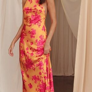 HALTERNECK OPEN BACK DRESS